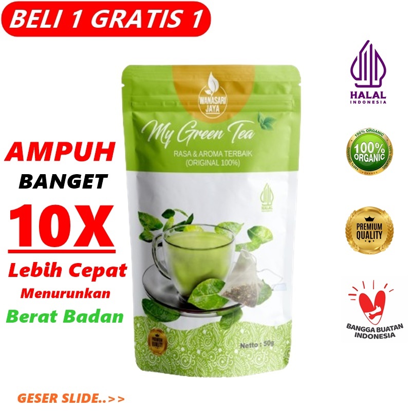 Teh Hijau Diet Pelangsing Alami 100% Detox Penurun Berat Badan Secara Alami