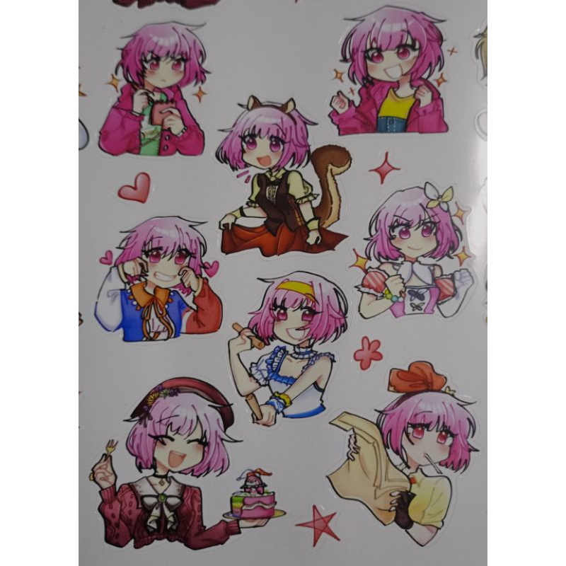 

(ga ada backgroundnya T-T) jual sticker A6 versi background putih
