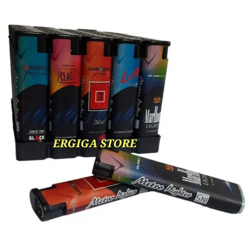 Korek GM 110 B Korek Model Bara slim Metro Lighter Murah Bagus Unik mewah imut Winproof / Tahan Angi