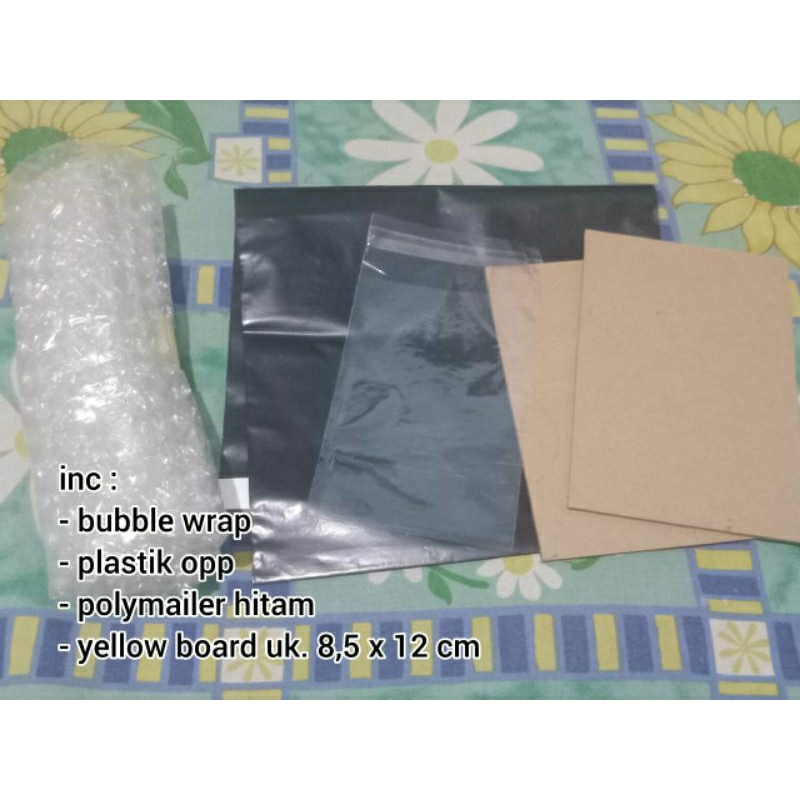 

✨Bahan Packing Photocard set yellow board bubble wrap✨