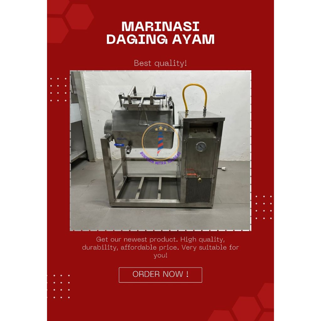 Marinasi Daging - Mesin Marinasi Daging dengan Vacuum Kaps 50kg