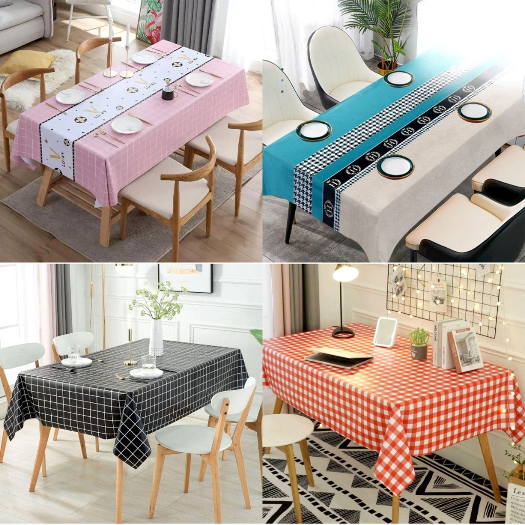 Taplak Meja Makan serbaguna Anti Air PVC Tahan Lama Tidak Berbekas Low