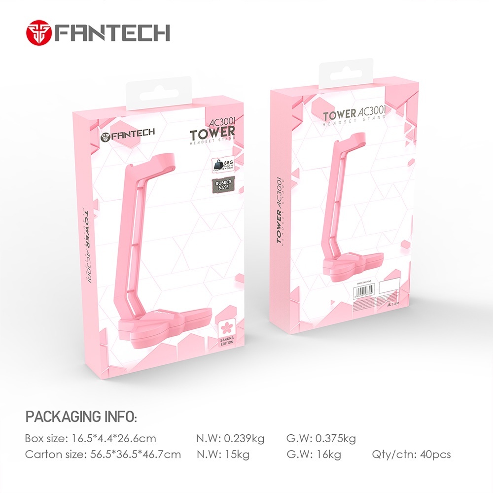 Fantech Tower Headset/ Headphone/Tempat Penyimpanan Headphone/Headset Pink
