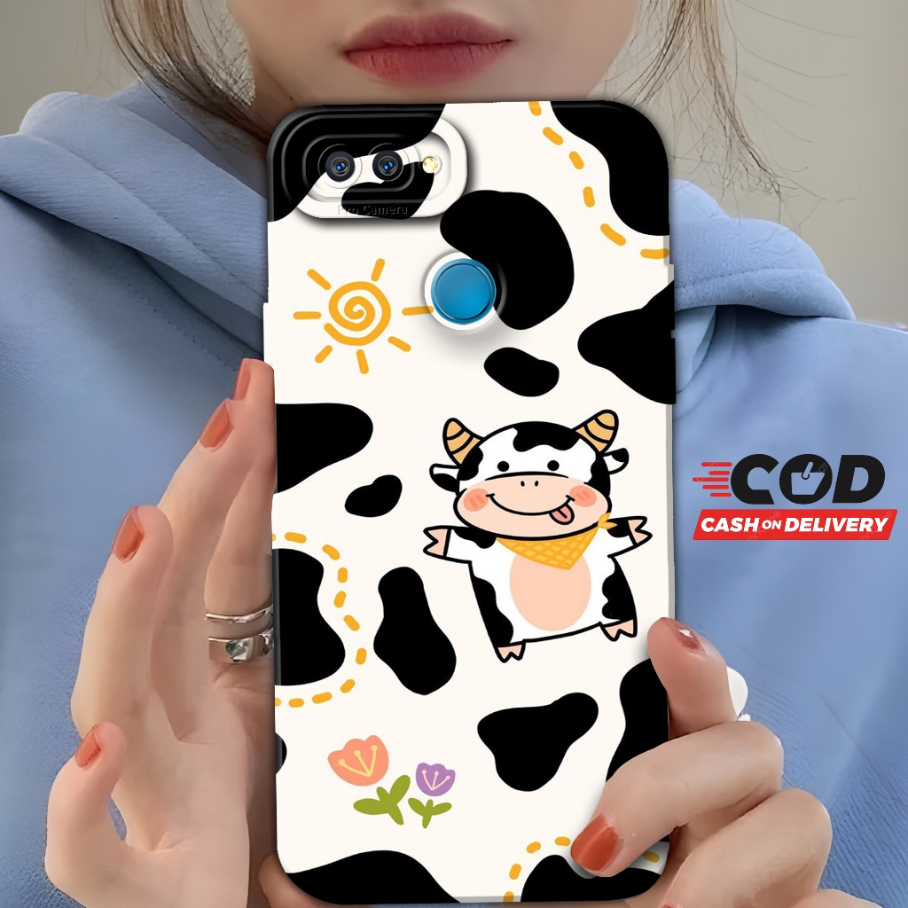 {ALD09} Soft Case Oppo A5S A7 A12 A11K - Fashion Case Motif Sapi Cow - Softcase Pro Camera Oppo - Ca