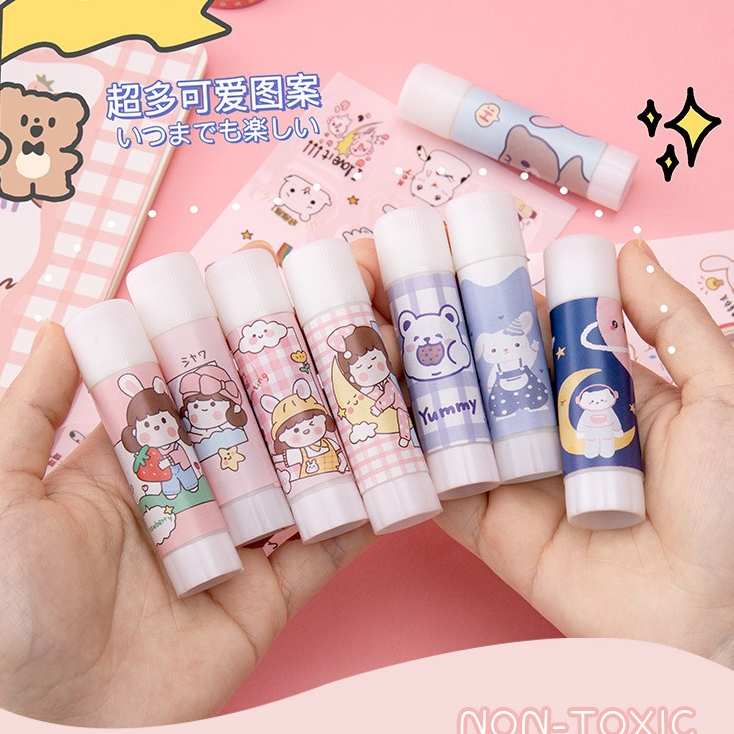 

Kakamoe - Lem glue Stick / Lem Kertas stick / Lem putar katakter / Lem Batang Motif Kartun Lucu Korea