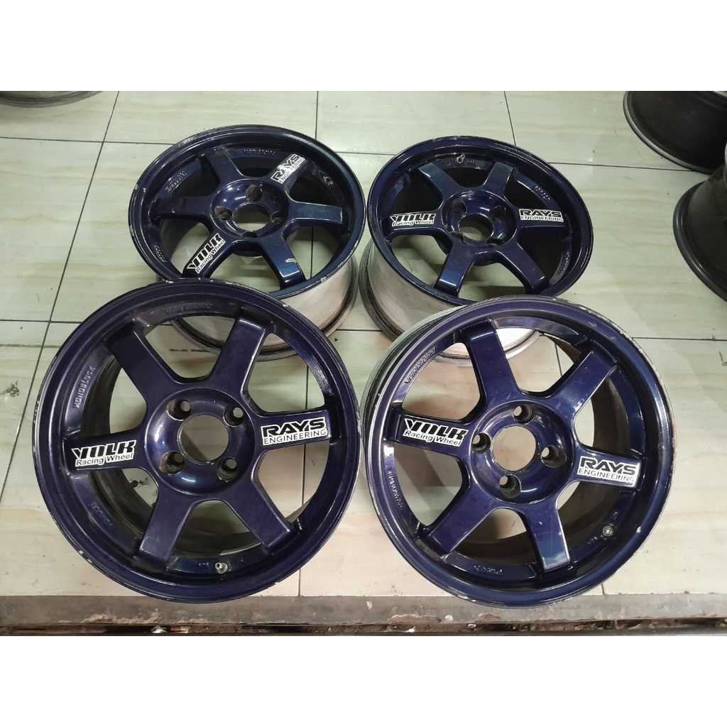 Velg Mobil Karimun Splash Ignis Soluna Etios Altis Vios Limo Corolla TE37 Ring 15 Pcd 4x100 Biru