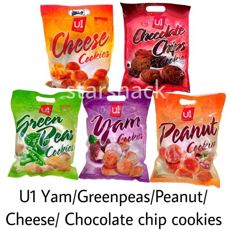 

U1 Uone Yam Green peas Polong Kacang coklat Keju Taro Cookies