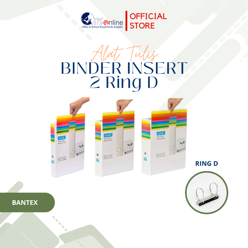 

BANTEX Binder Insert 2 Ring D Warna Putih