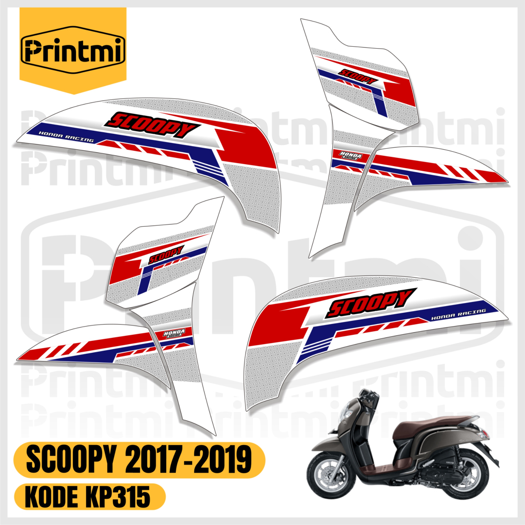 Stiker Striping Scoopy ESP 2017 2018 2019 Motor Simple List Keren KP315