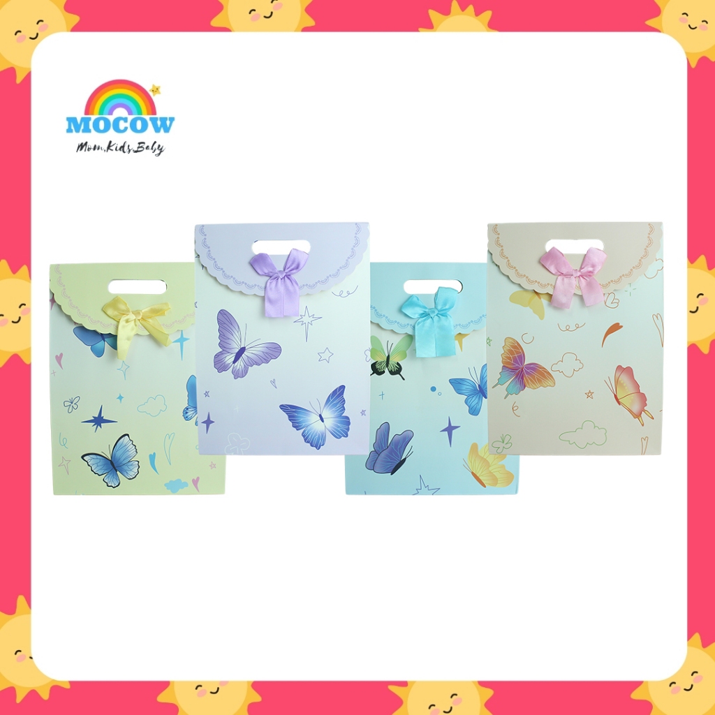 

PAPERBAG TUTUP LUBANG LYFD-M(B) /PAPER BAG GODDIE BAG TAS KADO HADIAH PESTA ULANG TAHUN MOTIF KUPU-KUPU