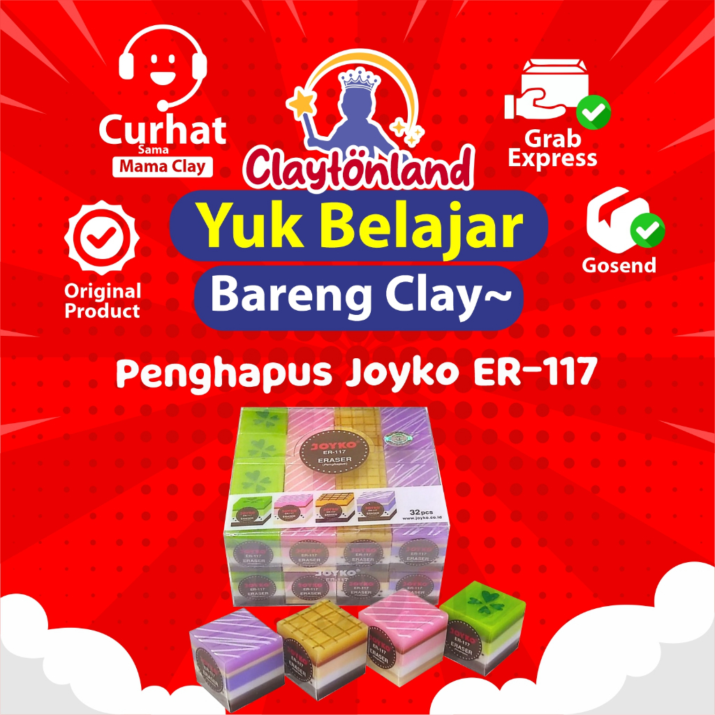 

1Pcs ERASER PENGHAPUS JOYKO ER-117 / STIP PENGHAPUS PENSIL BENTUK MAKANAN ER-117