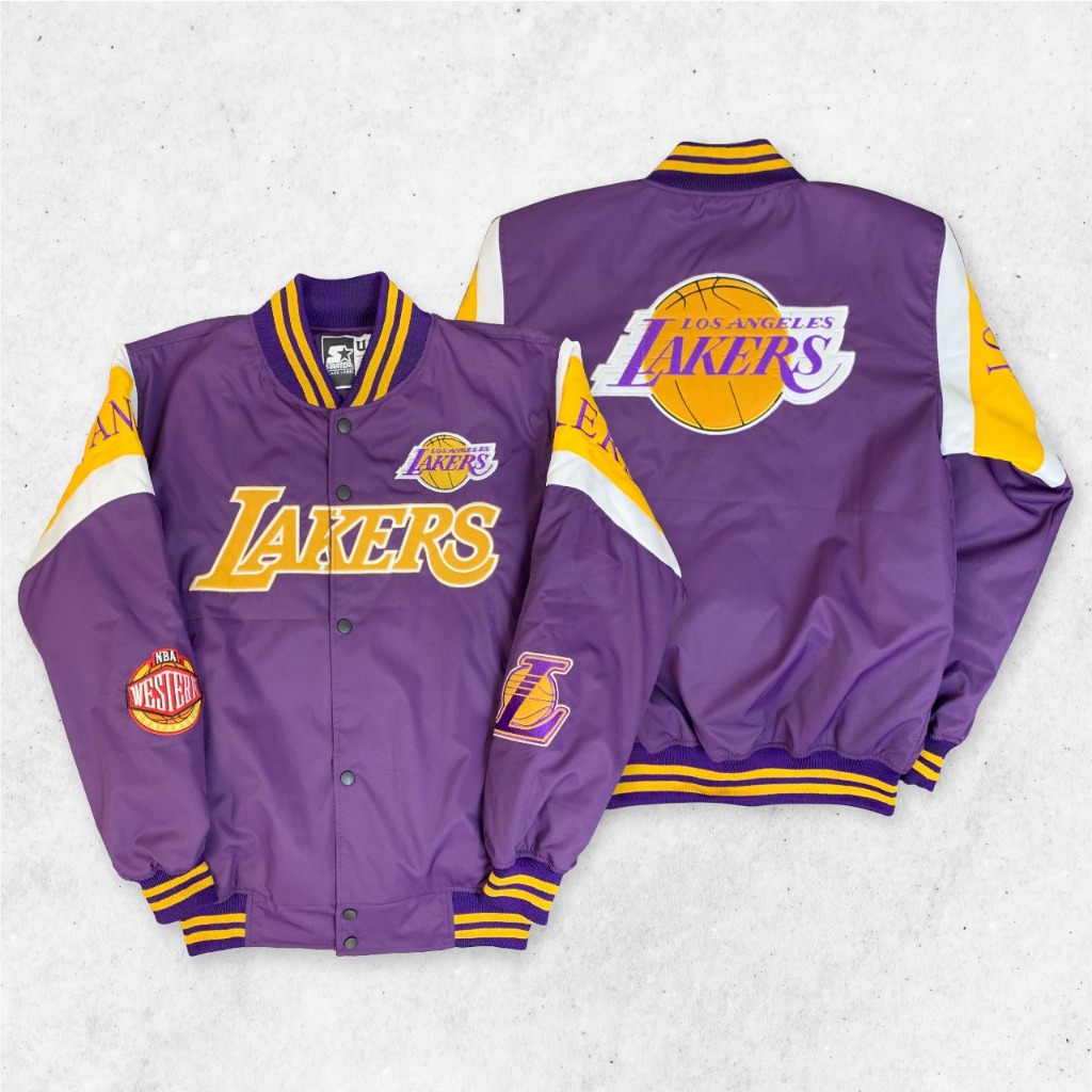 Los Angeles Lakers Varsity Jacket Unisex Casual Vintage Western Series Full Embroidery