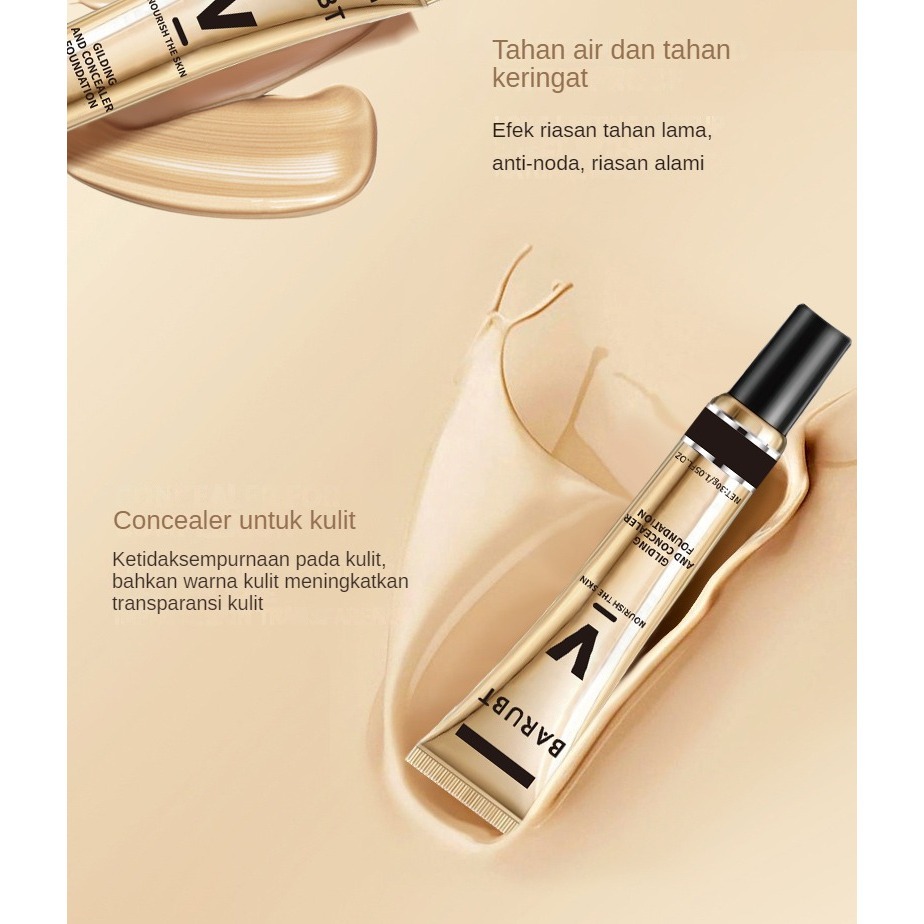 YOU BUY Gilded Foundation - Khusus untuk kulit kombinasi hingga berminyak,  perawatan tahan lama, da