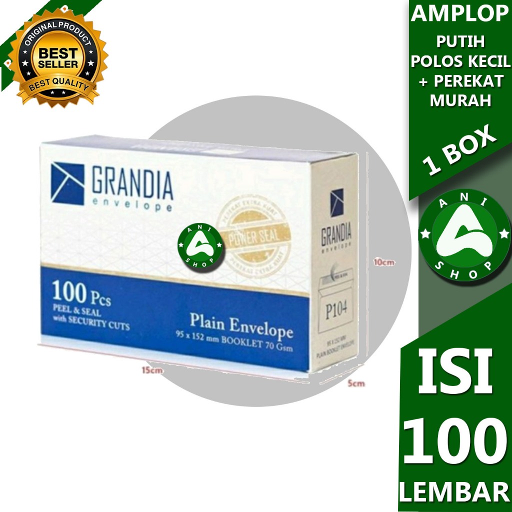 

AMPLOP PUTIH POLOS PEREKAT UKURAN KECIL 1 BOX ISI 100 PCS ani shopp