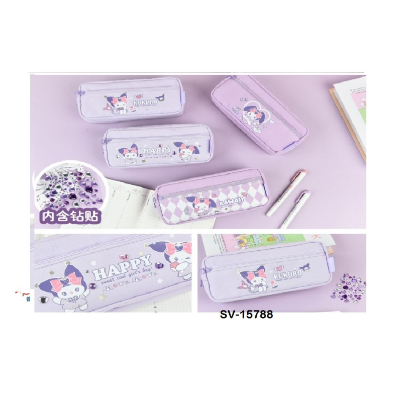 

PENCIL CASE BAHAN KANVAS 2 RUANG SLTG MOTIF KUROMI SV - 15788