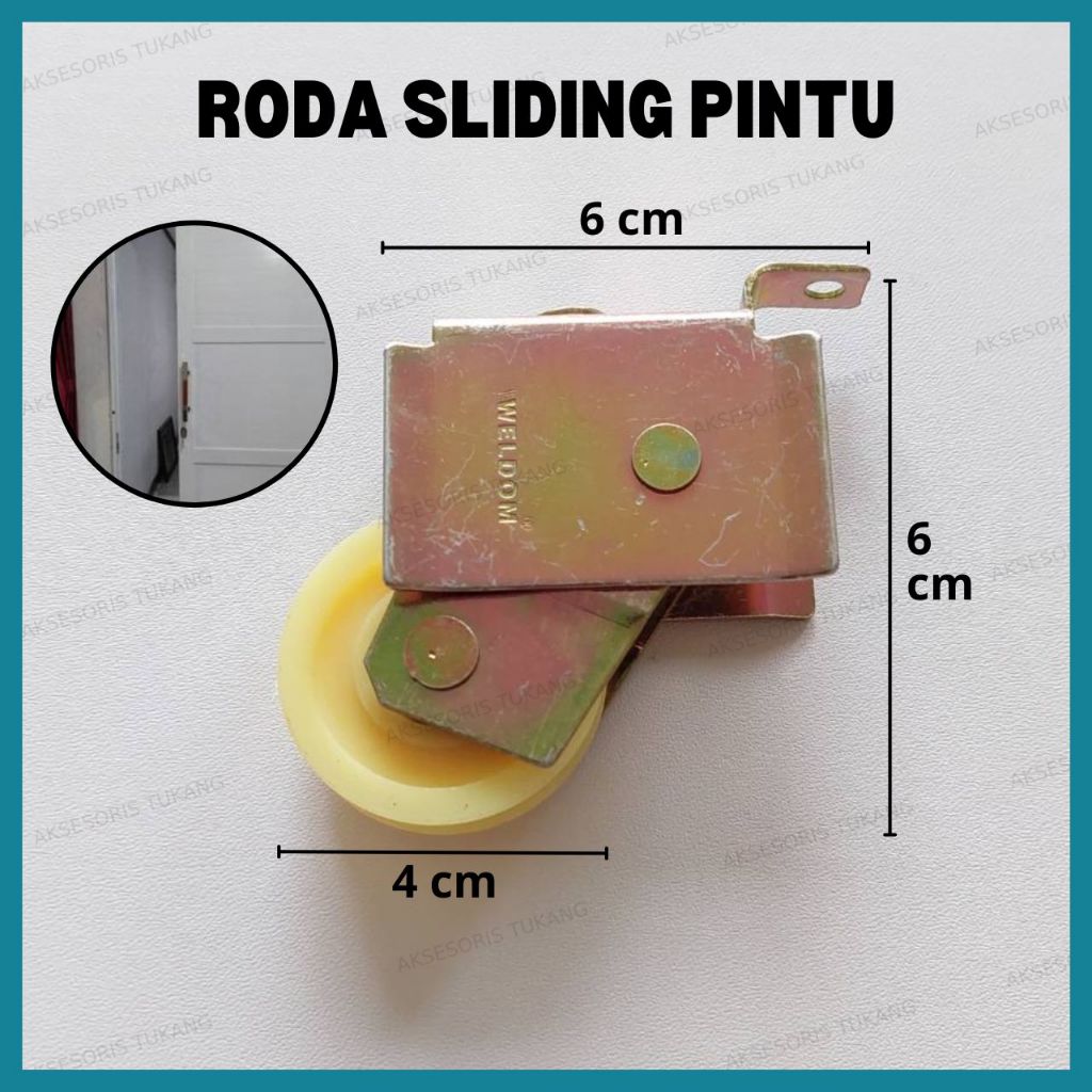 Roda Sliding Pintu / Roda Geser Pintu Kecil Besar / Door Sliding Wheel Weldom