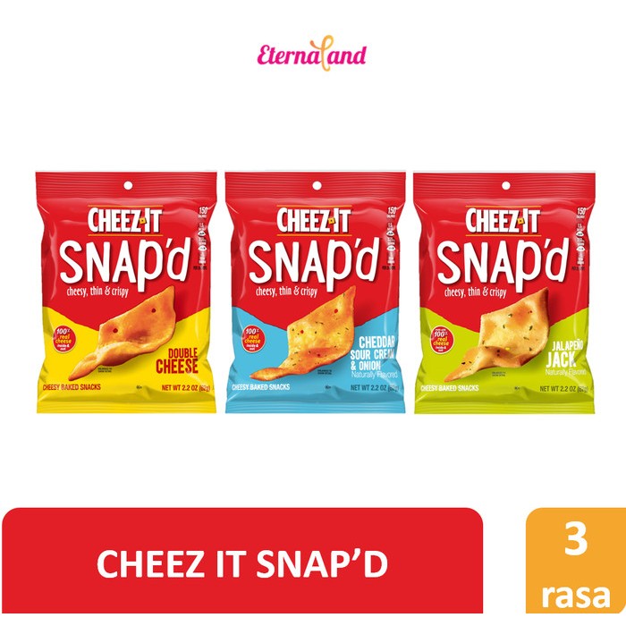 

Cheez it Snap'd Snacks 2.25 oz - biskuit impor USA