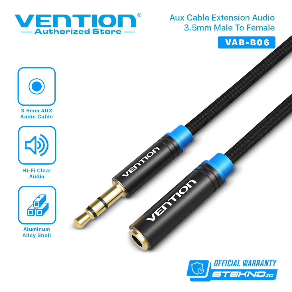 Vention Kabel Audio Aux Extention 3.5mm Male To Female