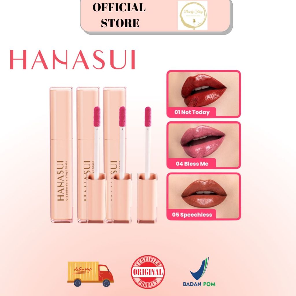 Hanasui Glazedorable Vinyl Stain | Lip Vinyl Hanasui | Lip Stain Hanasui