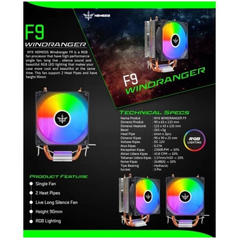 Fan Processor NYK Windranger F9 9cm