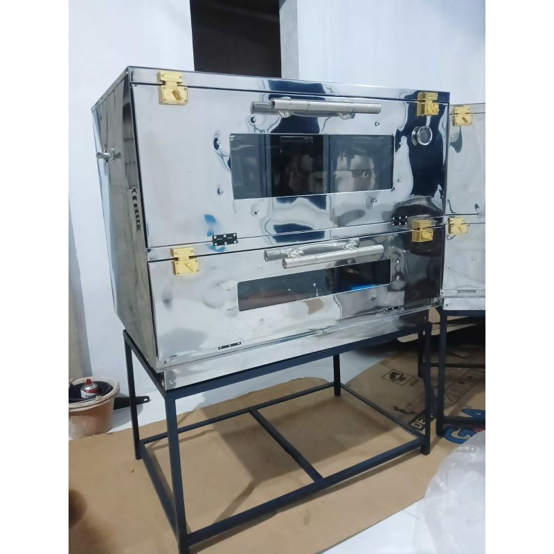 OVEN GAS STAINLESS UKURAN 75X55. OVEN PEMBUAT KUE. OVEN BESAR  OVEN GAS LPG