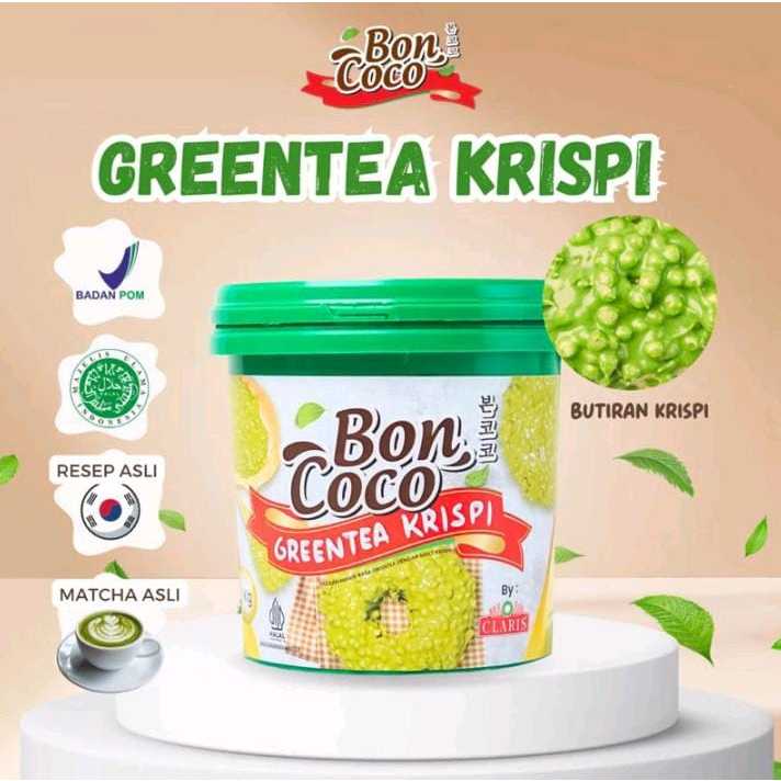 

BONCOCO Greentea Crispy 1kg - Olesan Manis Rasa Greentea dengan Malt Krispi