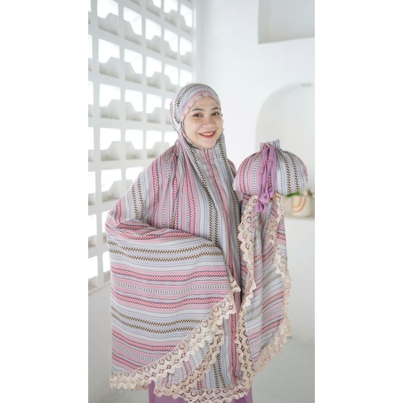 [BISA COD ] FATIMAH PRAYER SET 2in1 RENDA MEWAH PREMIUM MUKENA MADENA -  Mukena Dewasa Katun Rayon -