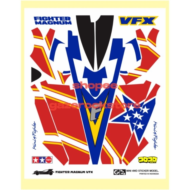 Stiker Tamiya Fighter Magnum VFX Cutting Vinyl