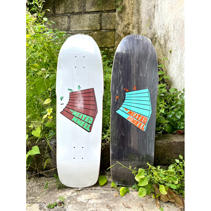 The Heated Wheel Skateboard Deck Old School SLAM TIME 9.6". Deck skateboard impor. Papan skateboard 