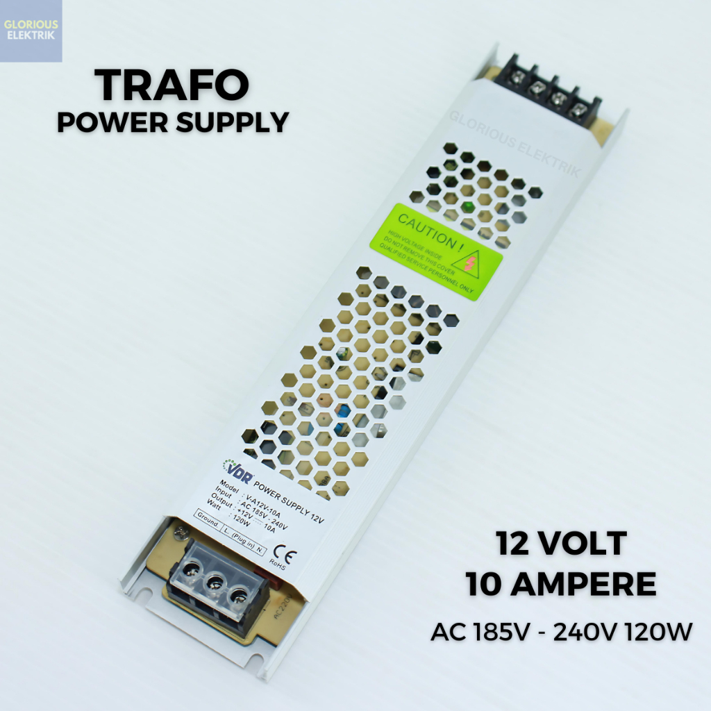 Trafo / Travo / Adaptor / Power Supply 12V 10A 10 Amper CCTV Led Strip