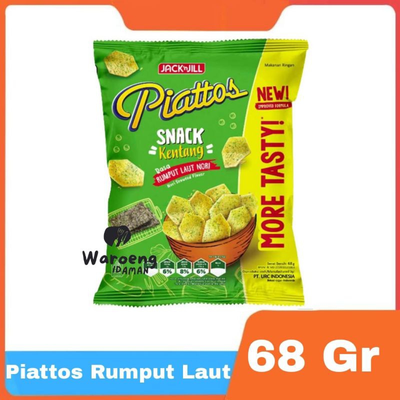 PROMO RAMADHAN Piattos Rumput Laut More Tasty Ukuran Besar Snack Kentang 68 gr