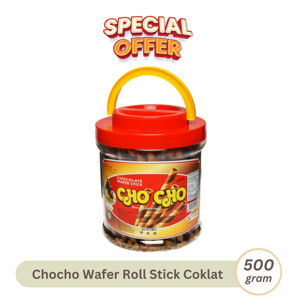 

Chocho Wafer Roll Stick Kemasan Toples 500gr Astor