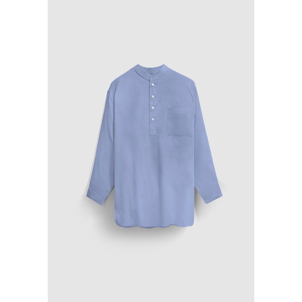 Baju Lebaran Baju Koko Pria Lengan Panjang Putih