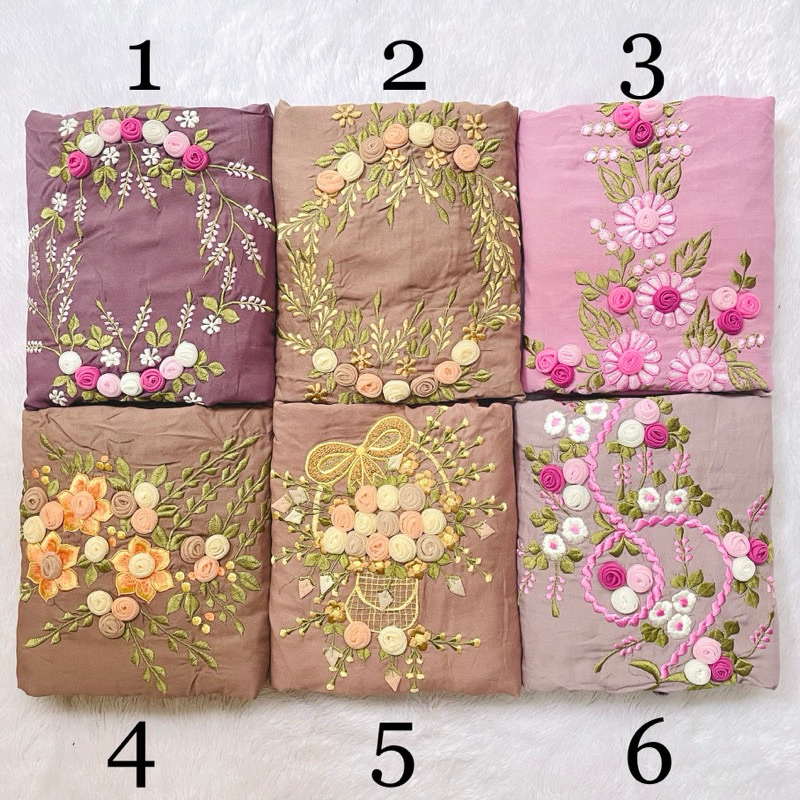 MUKENA BORDIR TILE TERUSAN LAJURAN DEWASA RAYON