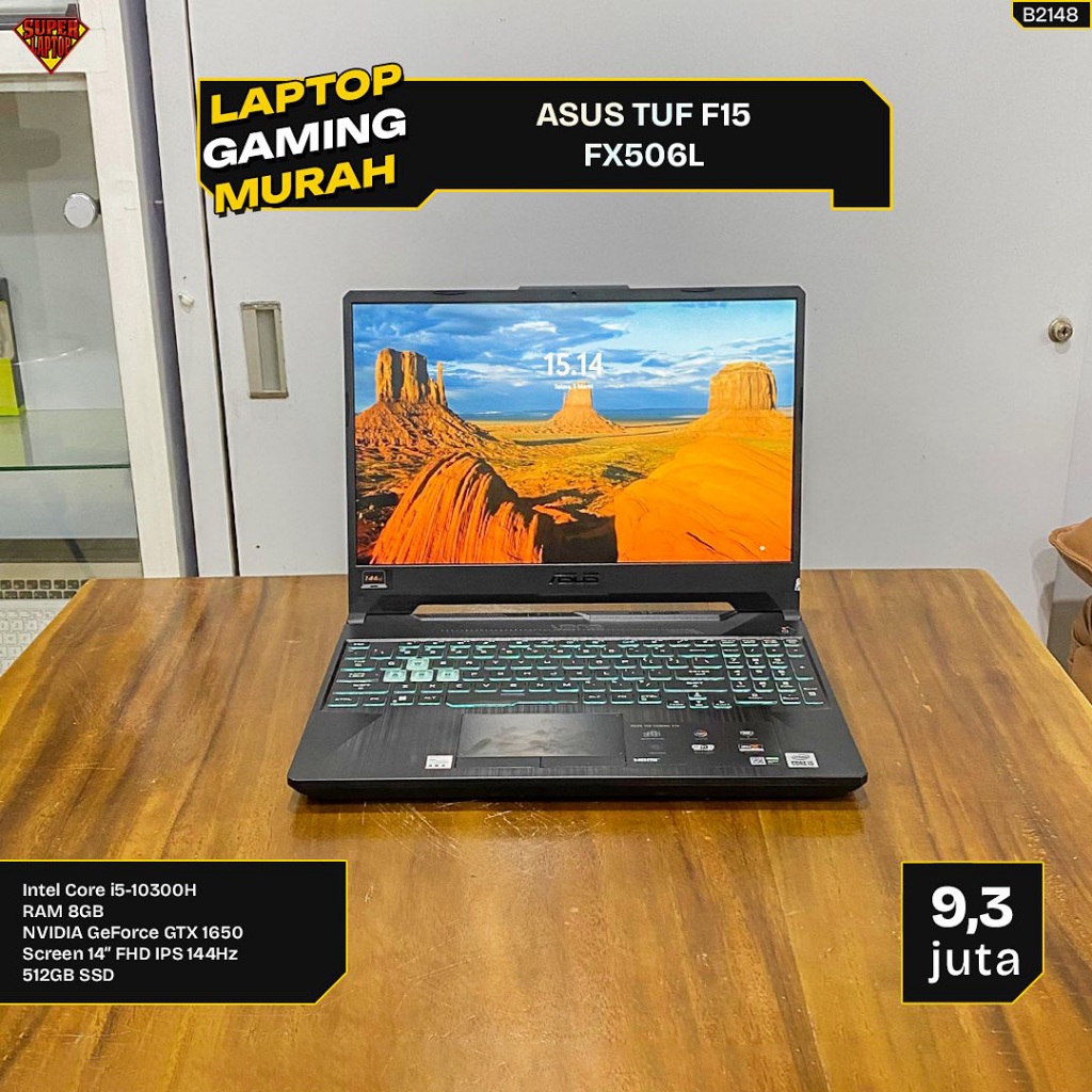 Laptop ASUS TUF F15 FX506L Intel Core i5-10300H RAM 8GB SSD 512GB 144Hz