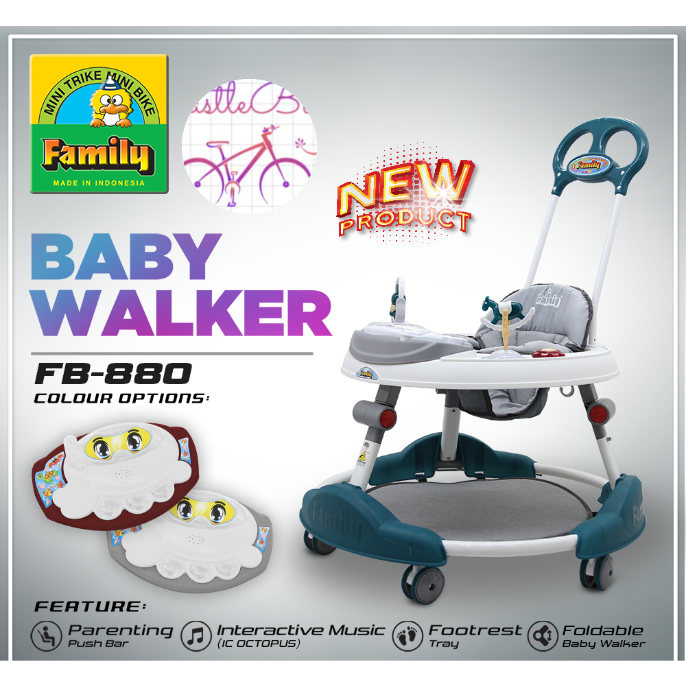 Baby Walker Family FB880 Musik Lampu Alat Bantu Belajar Jalan