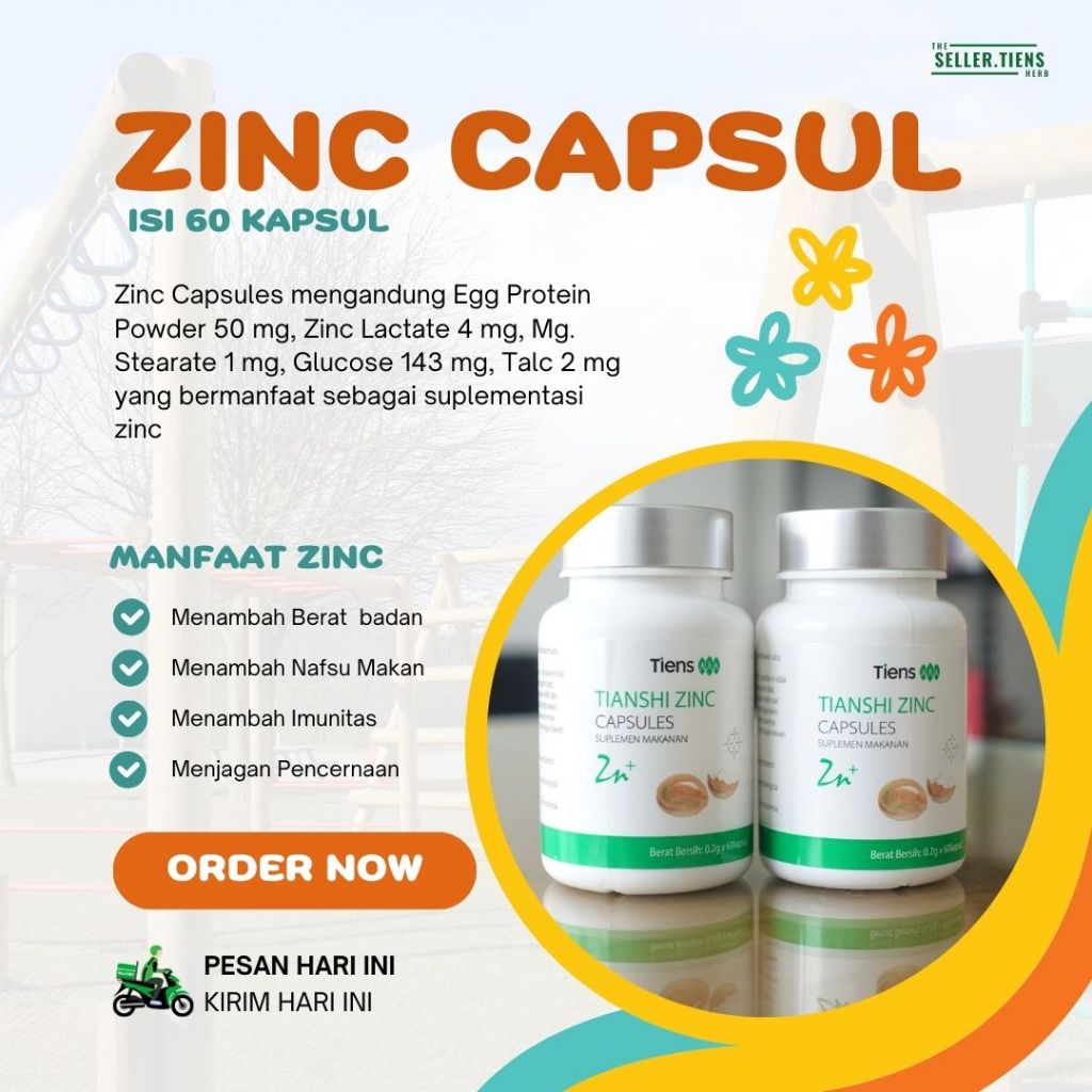 Vitamin Zinc Tiens Untuk Anak Anak & Dewasa Original | Penambah Nafsu Makan Anak & Bayi