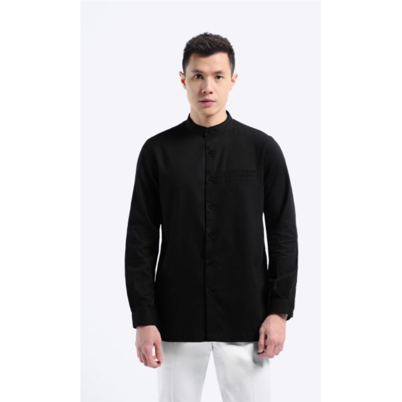 CLAGARY STAND UP SPREAD COLLAR LONG SLEEVE SHIRT BY HEYMALE