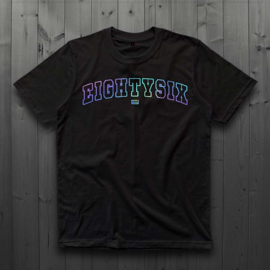 Eighty Six Rainbow Glow Simple Tshirt | Kaos EightySix Merch