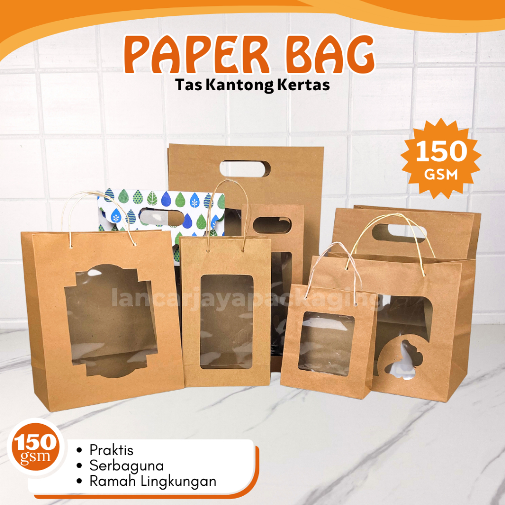 

Paper Bag Mika Tas Kado Kertas Kraft Coklat Kantong Jinjing Kemasan Souvenir Ulang Tahun Parcel Hampers