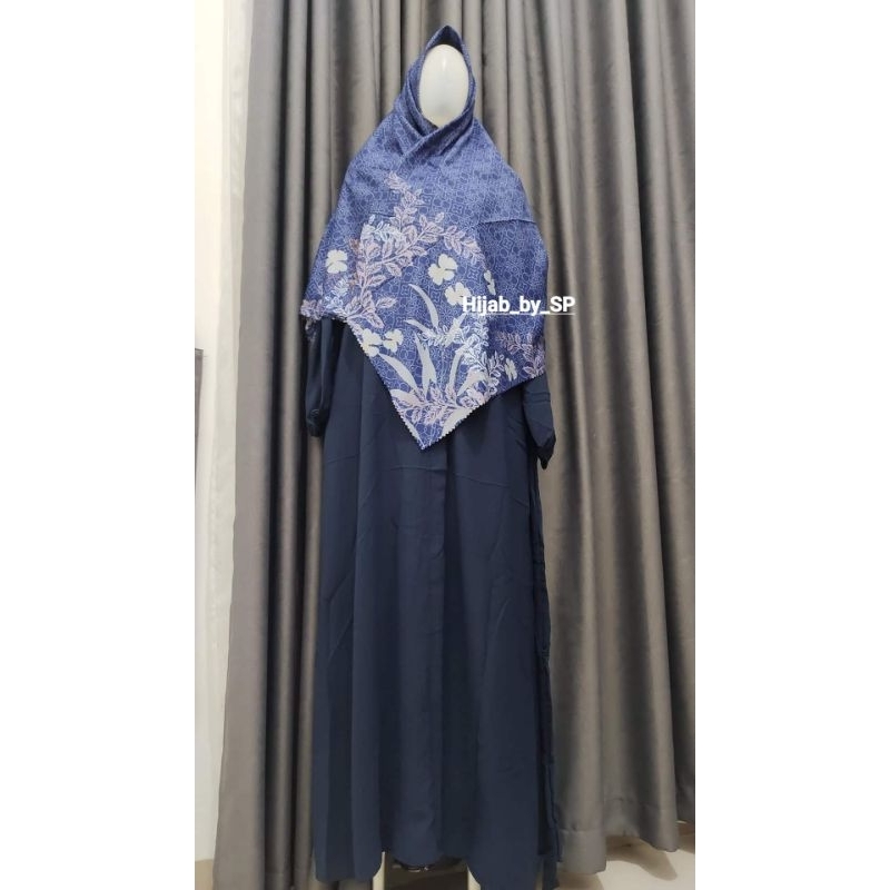 Set syari / set harian/ setelan syari/ Jilbab crincle Air Flow/ Gamis Syari polos /Abaya polos / Dress / Pakaian Muslimah