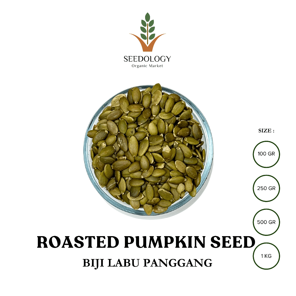 

Roasted Pumpkin Seed 1kg - Biji Labu Panggang / Pepita