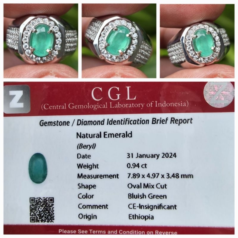 Natural Zamrud Emerald Beryl Ethiopia Memo 0.94 crt