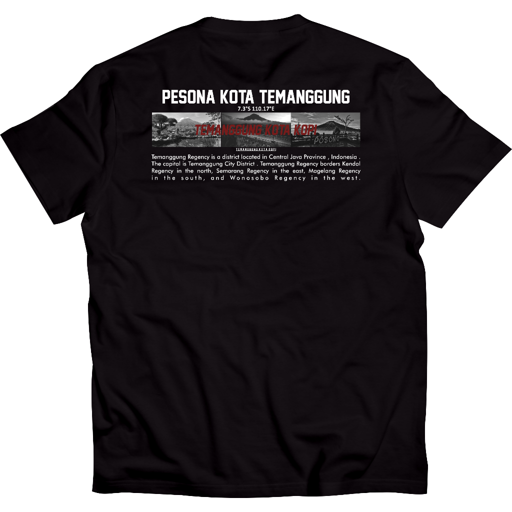 Kaos Pesona Kota Temanggung Tshirt Temanggung Kota Kopi