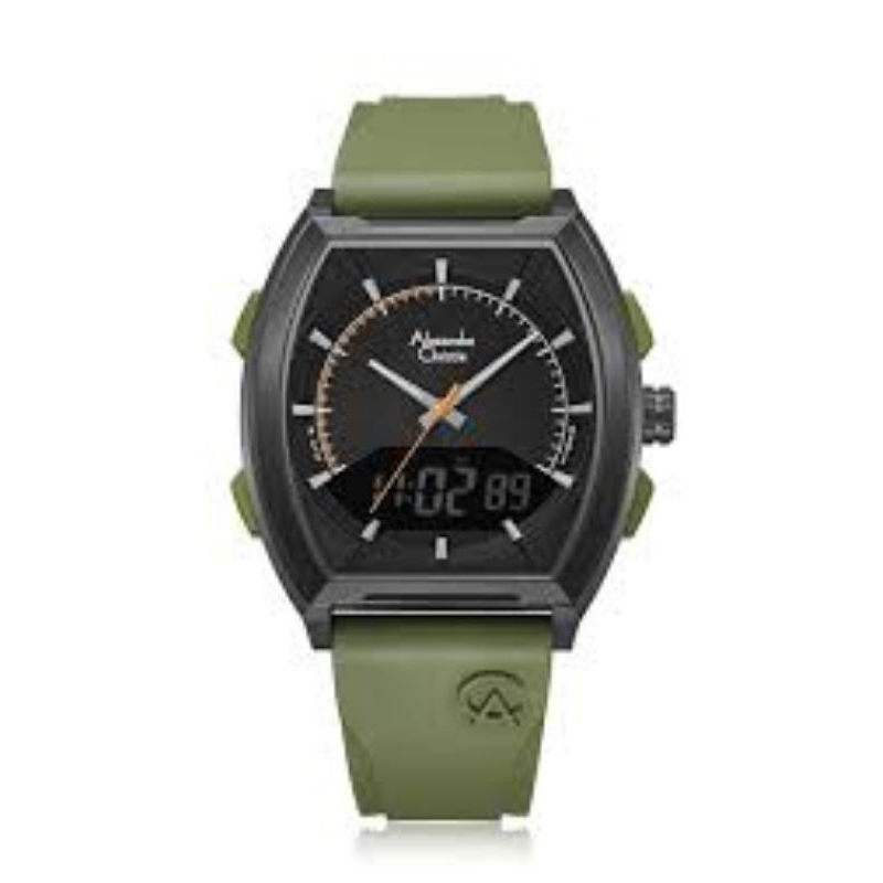 Jam Tangan Pria Alexandre Christie AC 9390 Dual Time - Green