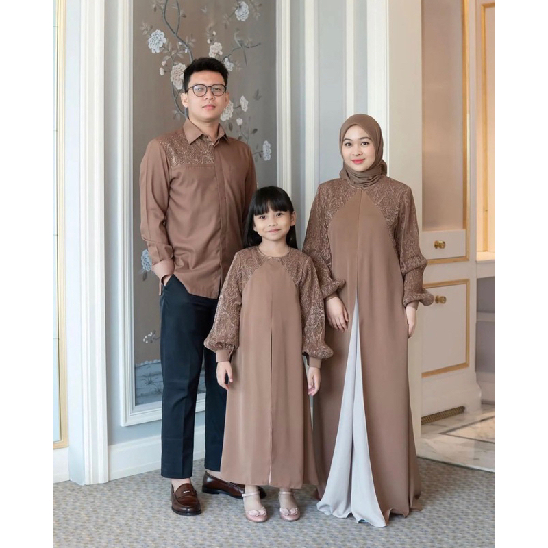 seragam keluarga muslima seragam lebaran 2024