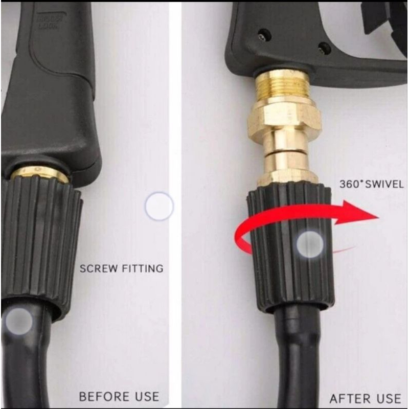 Swivel Join brass M22 15 Male + M22 Female