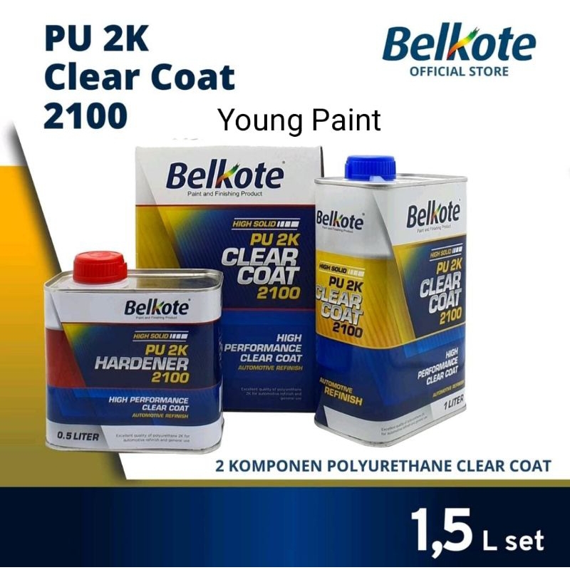 Belkote PU 2K Clear Coat 2100 / Pernis Motor atau Mobil / Clear Belkote Hs 2100 / Antigores Hs