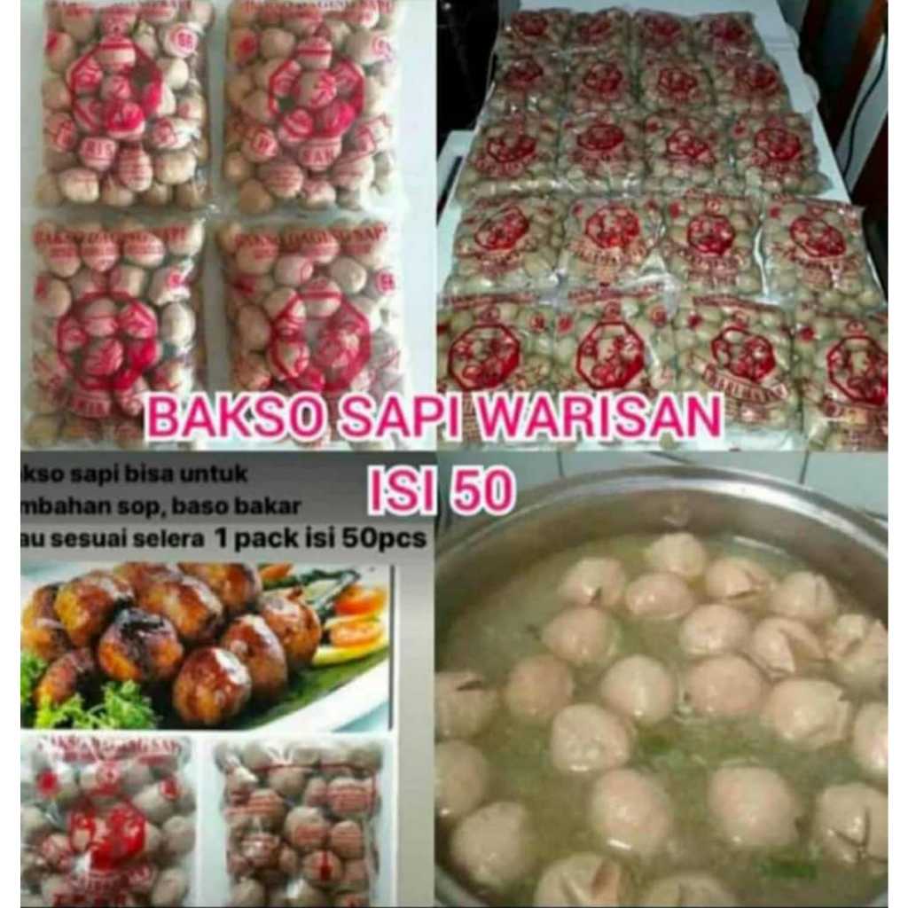 

Bakso AB Warisan 319 isi 50 - Bakso Daging Sapi AB