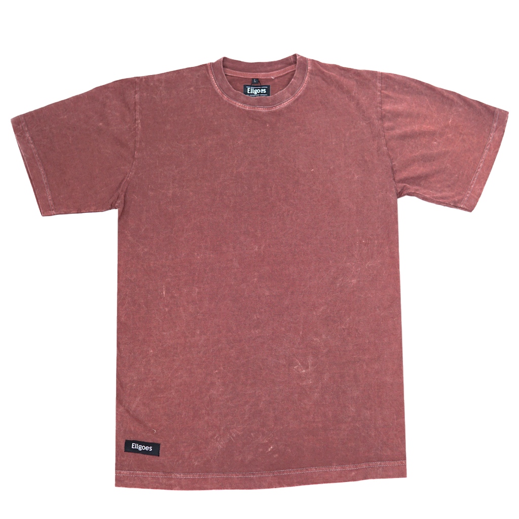 ELGS Tshirt - Kaos Polos Washed Cinamon - Kaos Distro Oversize